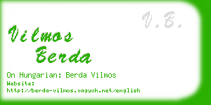 vilmos berda business card